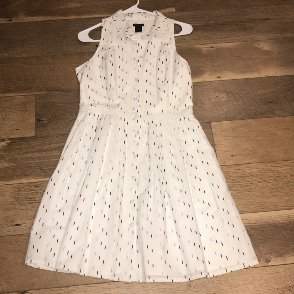 Ann Taylor Clipdot Pleated Shirtdress